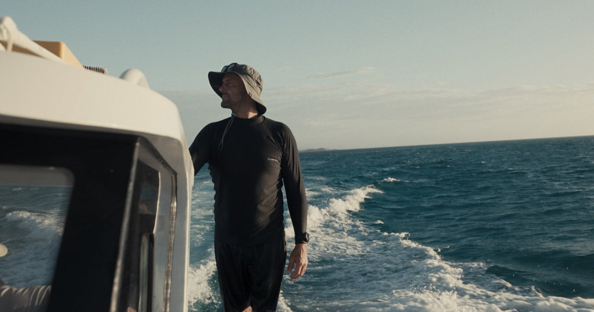 Shark Eyes founder Shanan Worrall, former abalone diver and big wave surfer