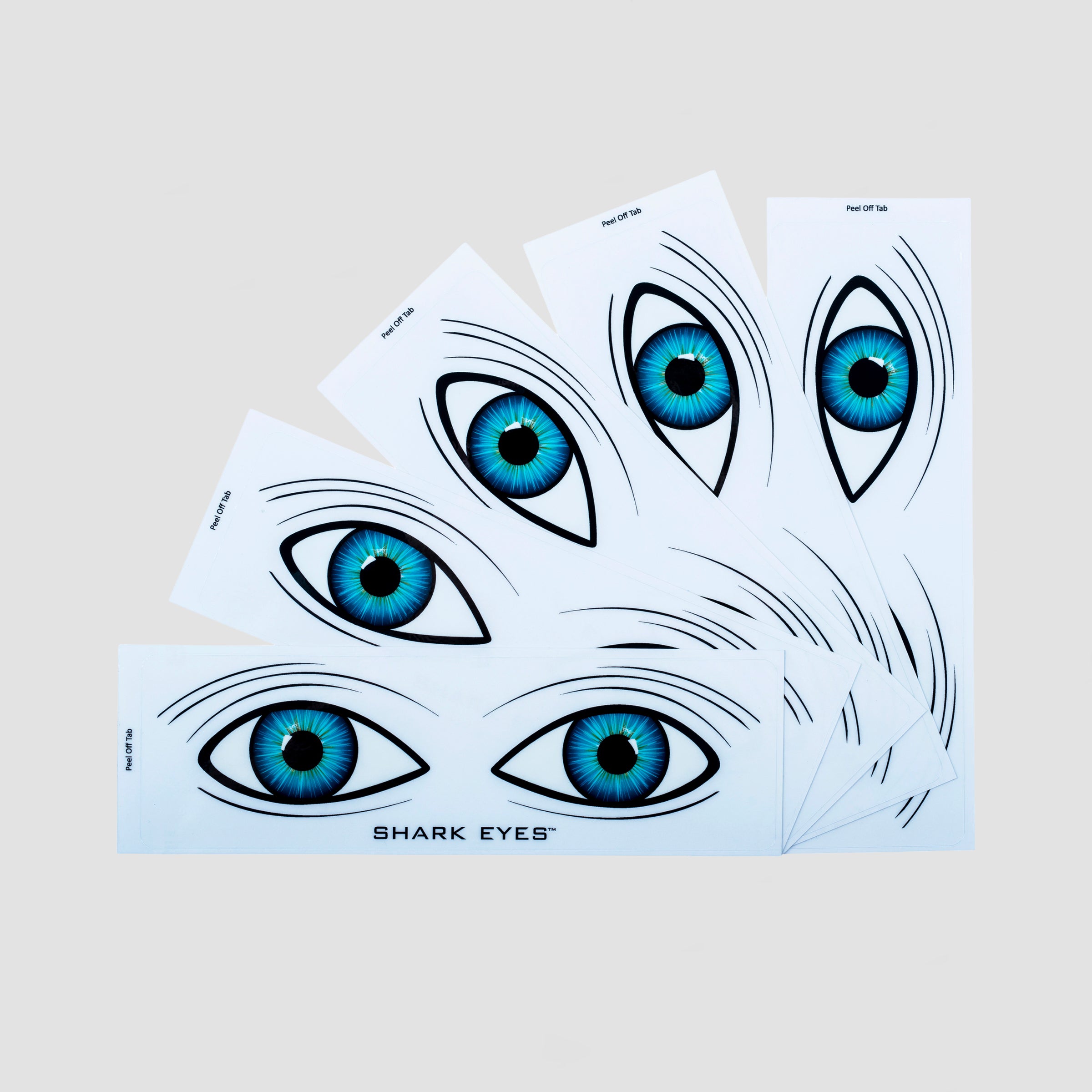 Shark Eyes Shark Deterrent Sticker Clear (5 Pack) S-M-L