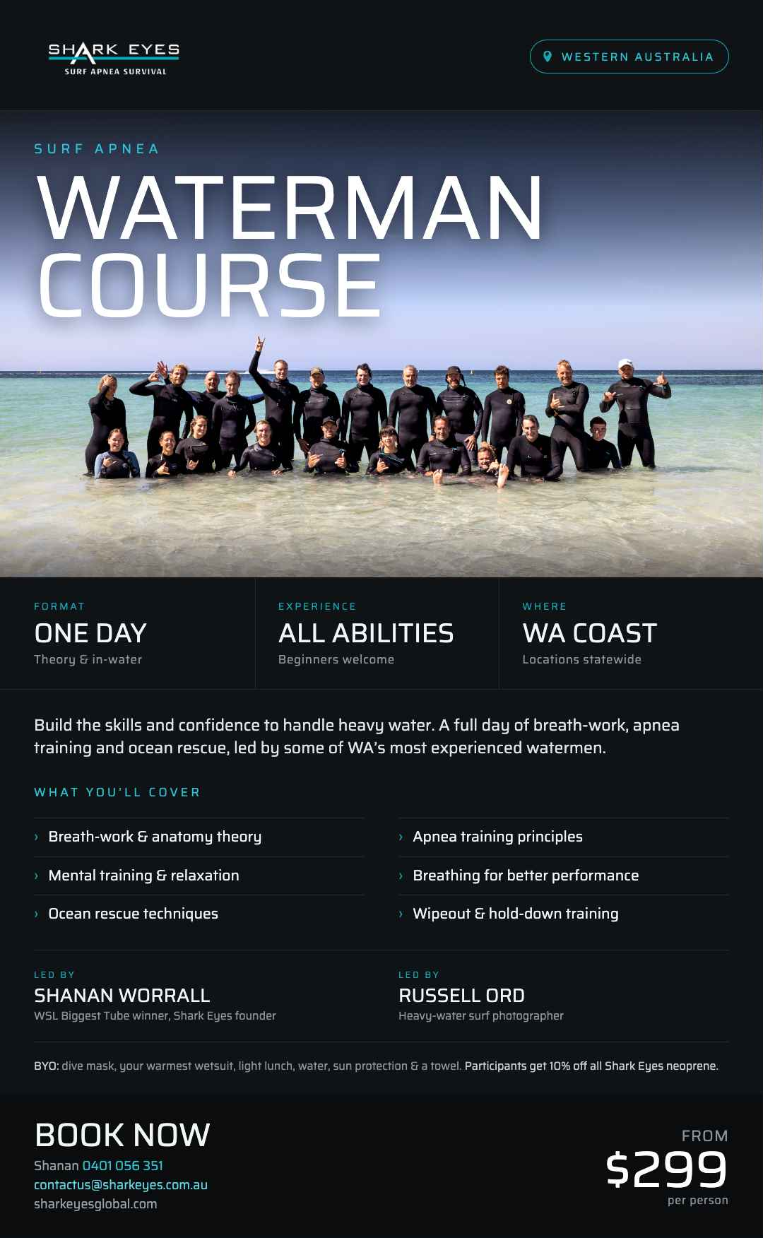 Shark Eyes ONE DAY Surf Apnea Course