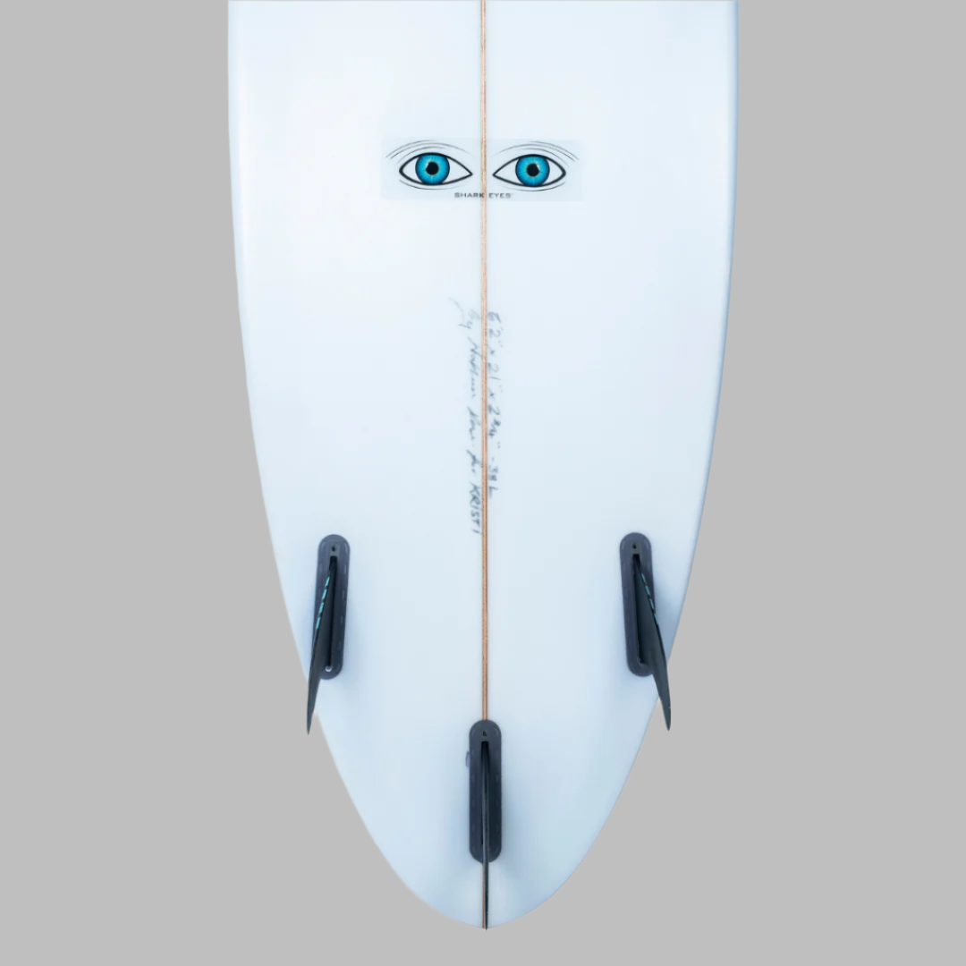 Shark Eyes Small Decal x Surfboard