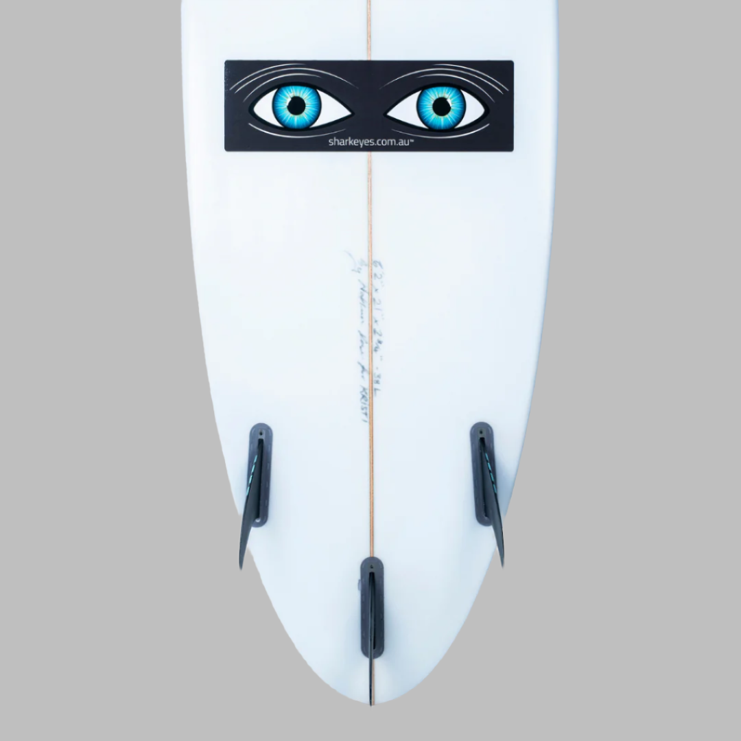 Shark Eyes Shark Deterrent Sticker Black (3 Pack) S-M-L