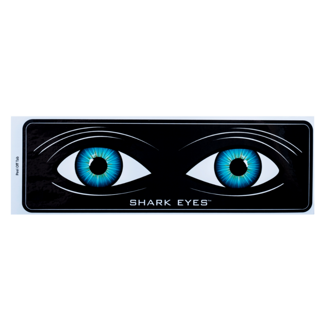 Shark Eyes Shark Deterrent Sticker (Black) S-M-L