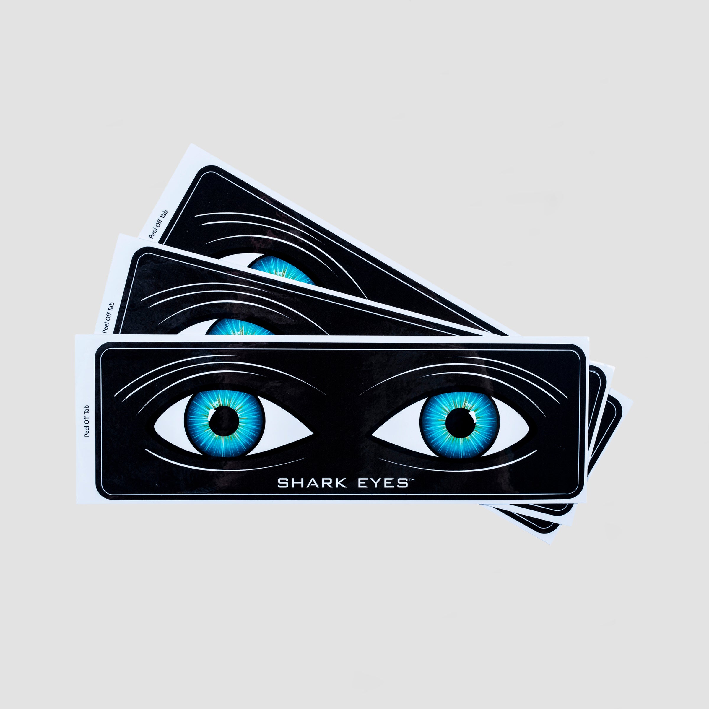 Shark Eyes Shark Deterrent Sticker Black (3 Pack) S-M-L