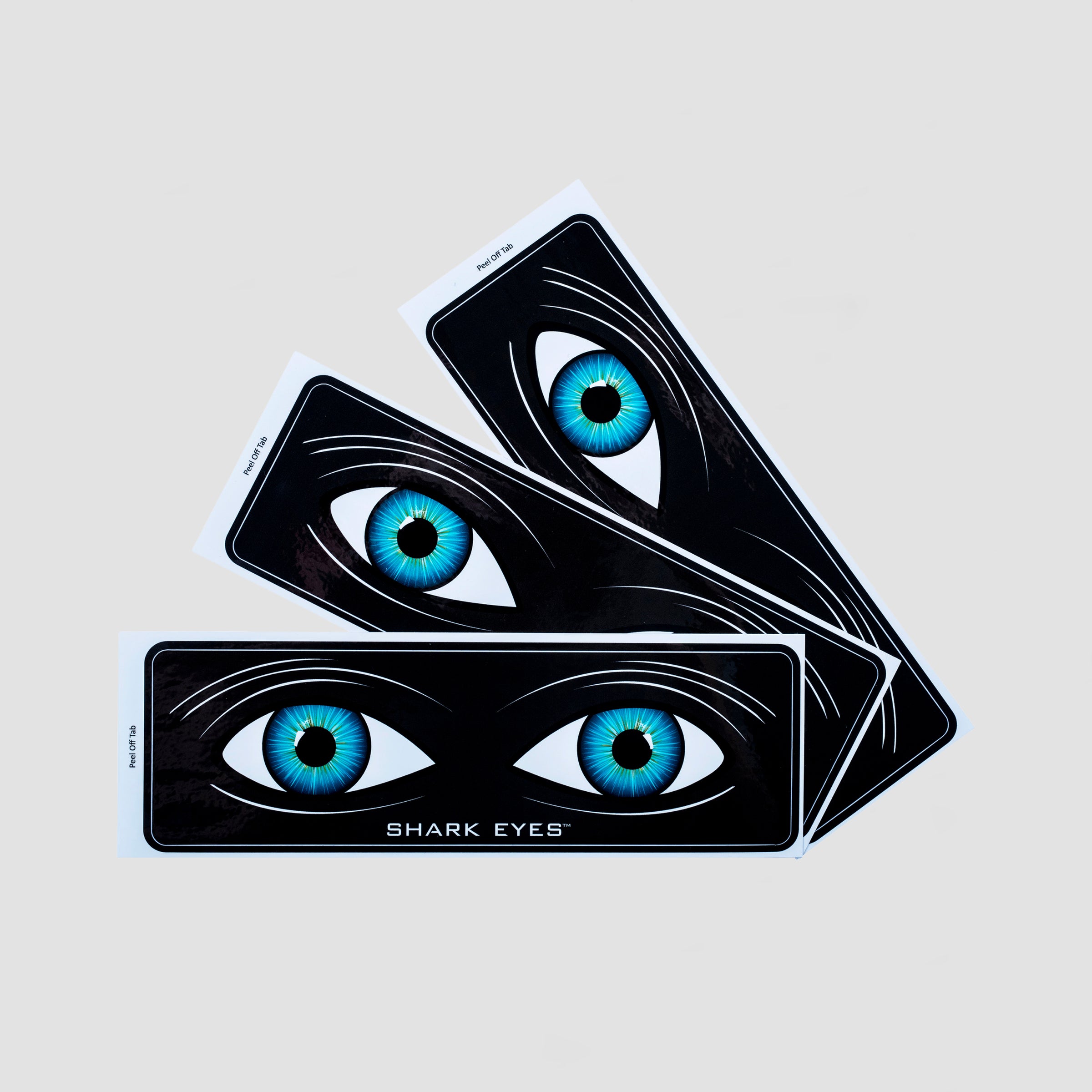 Shark Eyes Shark Deterrent Sticker Black (3 Pack) S-M-L