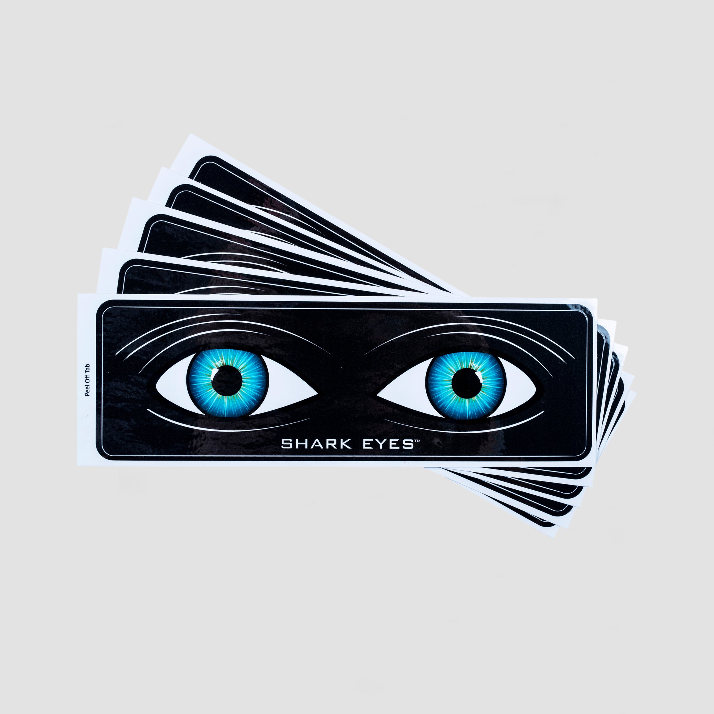 Shark Eyes Shark Deterrent Sticker Black (5 Pack) S-M-L