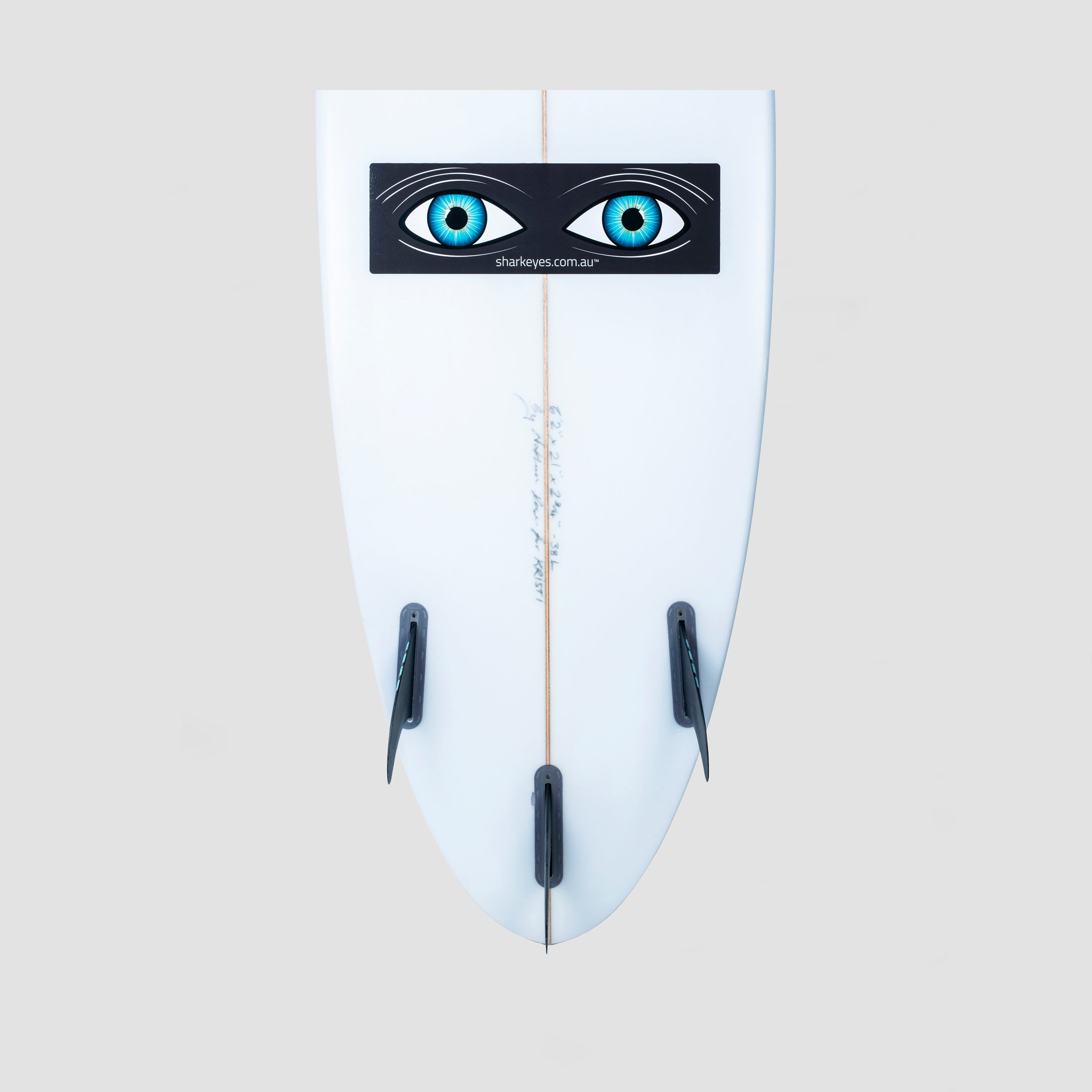 Shark Eyes Shark Deterrent Sticker (Black) S-M-L