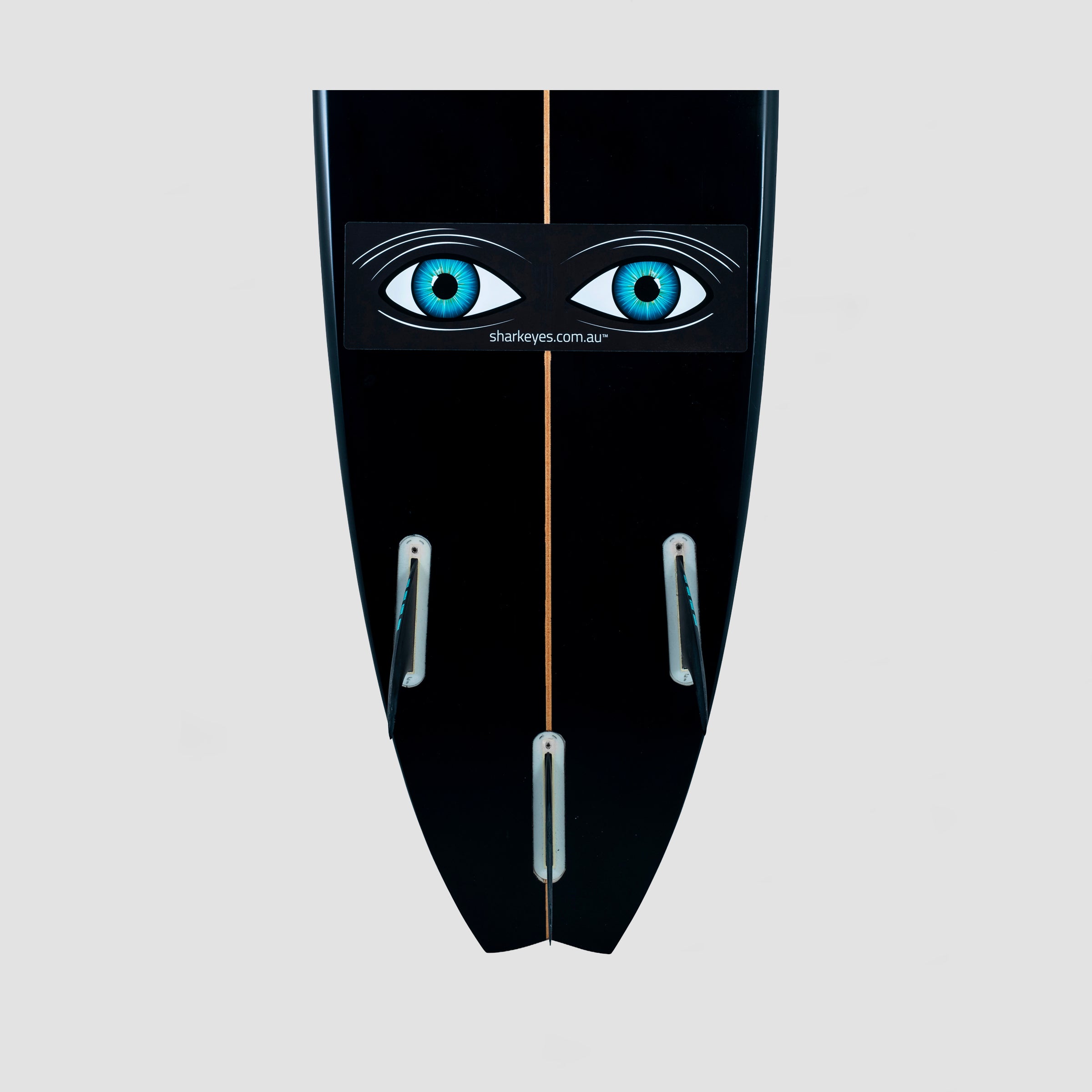 Shark Eyes Shark Deterrent Sticker (Black) S-M-L