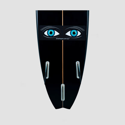 Shark Eyes Shark Deterrent Sticker (Black) S-M-L
