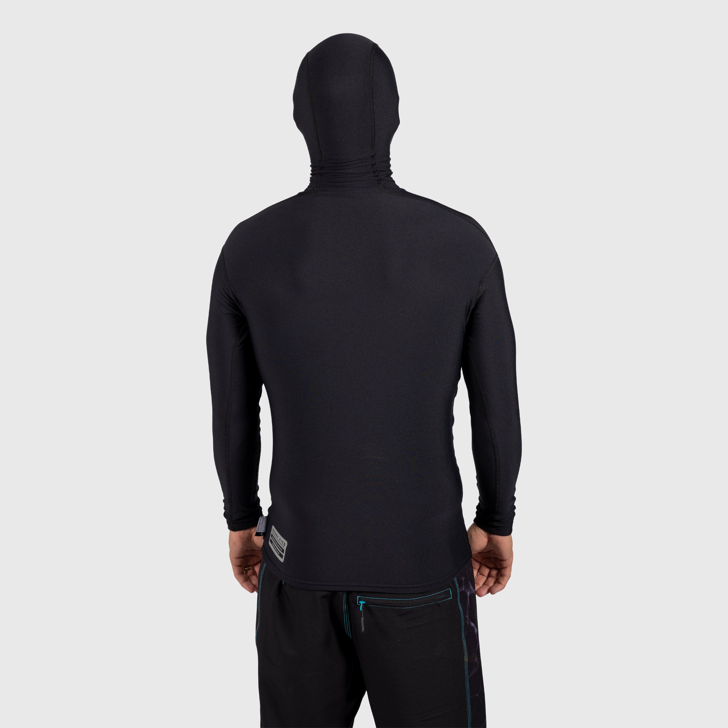 Thermal Rash Vest Mens Hooded Hybrid Long Sleeve Black 1.5mm