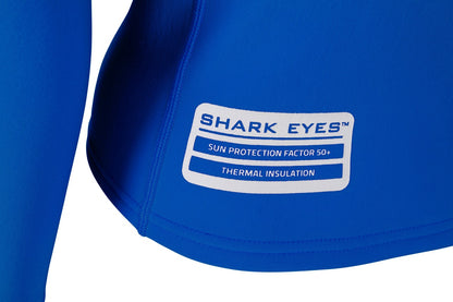 Shark Eyes Toddlers Blue Thermal Rashvest