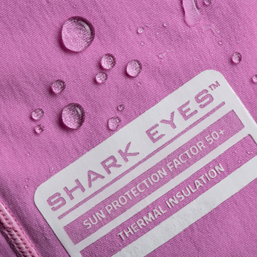 Shark Eyes Toddlers Pink Thermal Rashvest