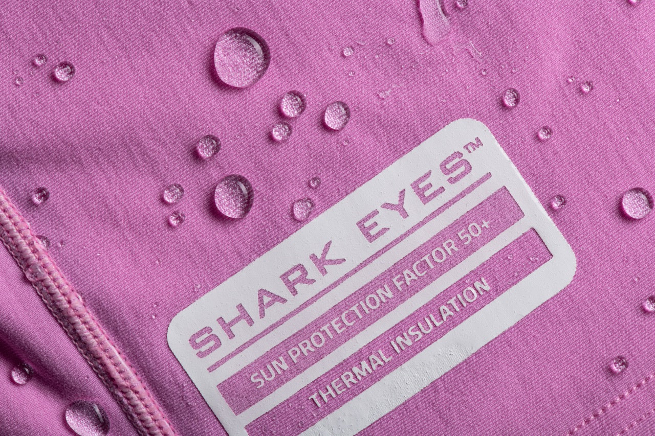 Shark Eyes Toddlers Pink Thermal Rashvest