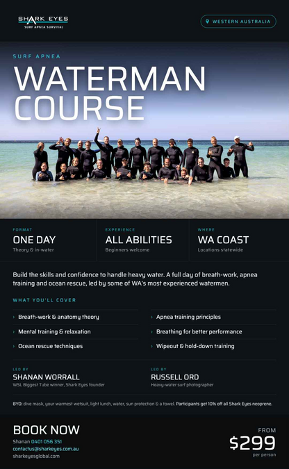 Shark Eyes ONE DAY Surf Apnea Course