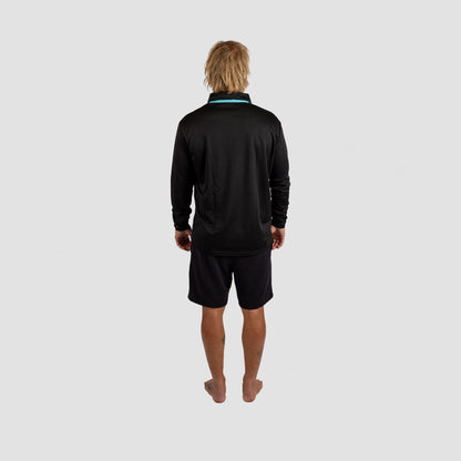 Solar Collared Long Sleeve Sun Shirt Black