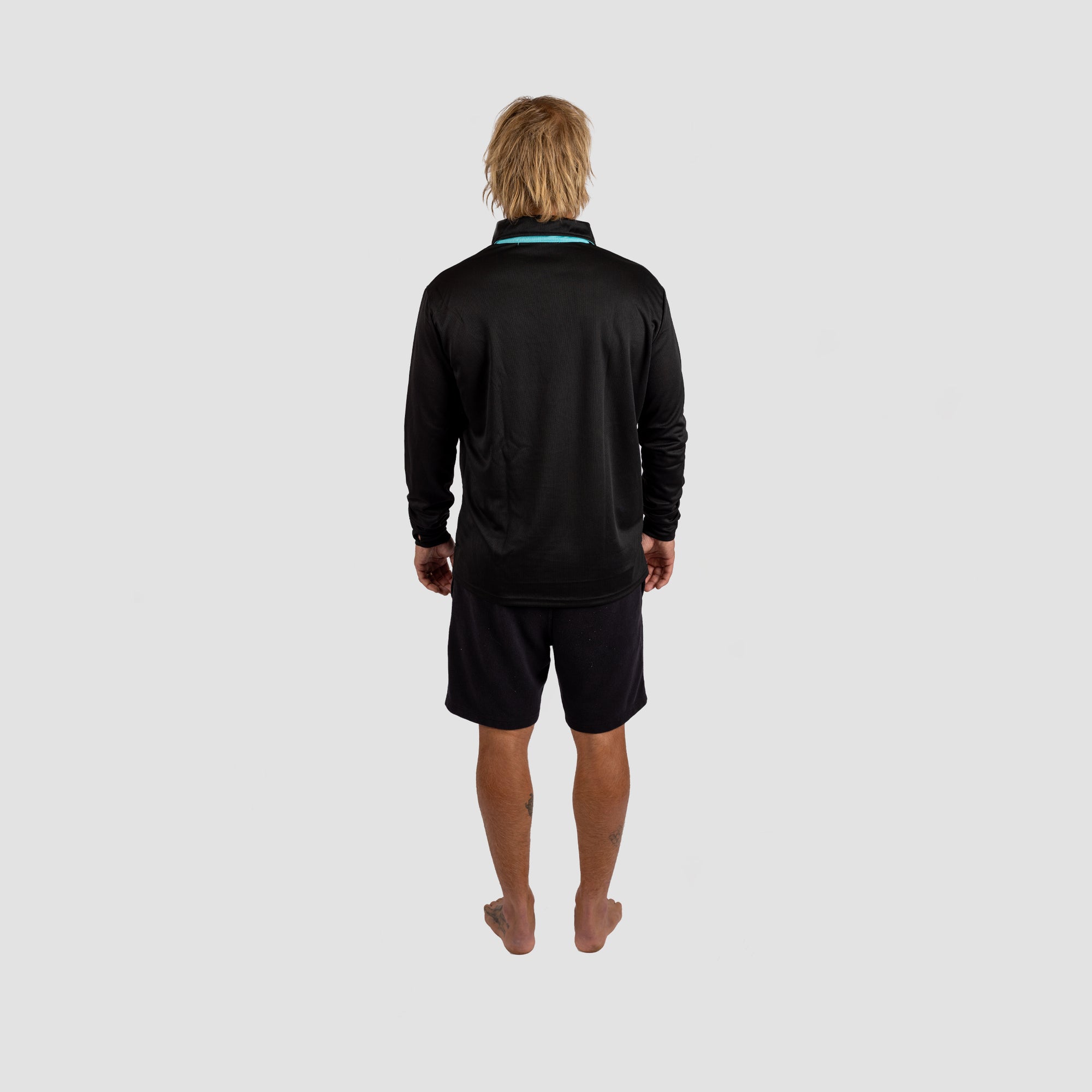 Solar Collared Long Sleeve Fishing Shirt Black