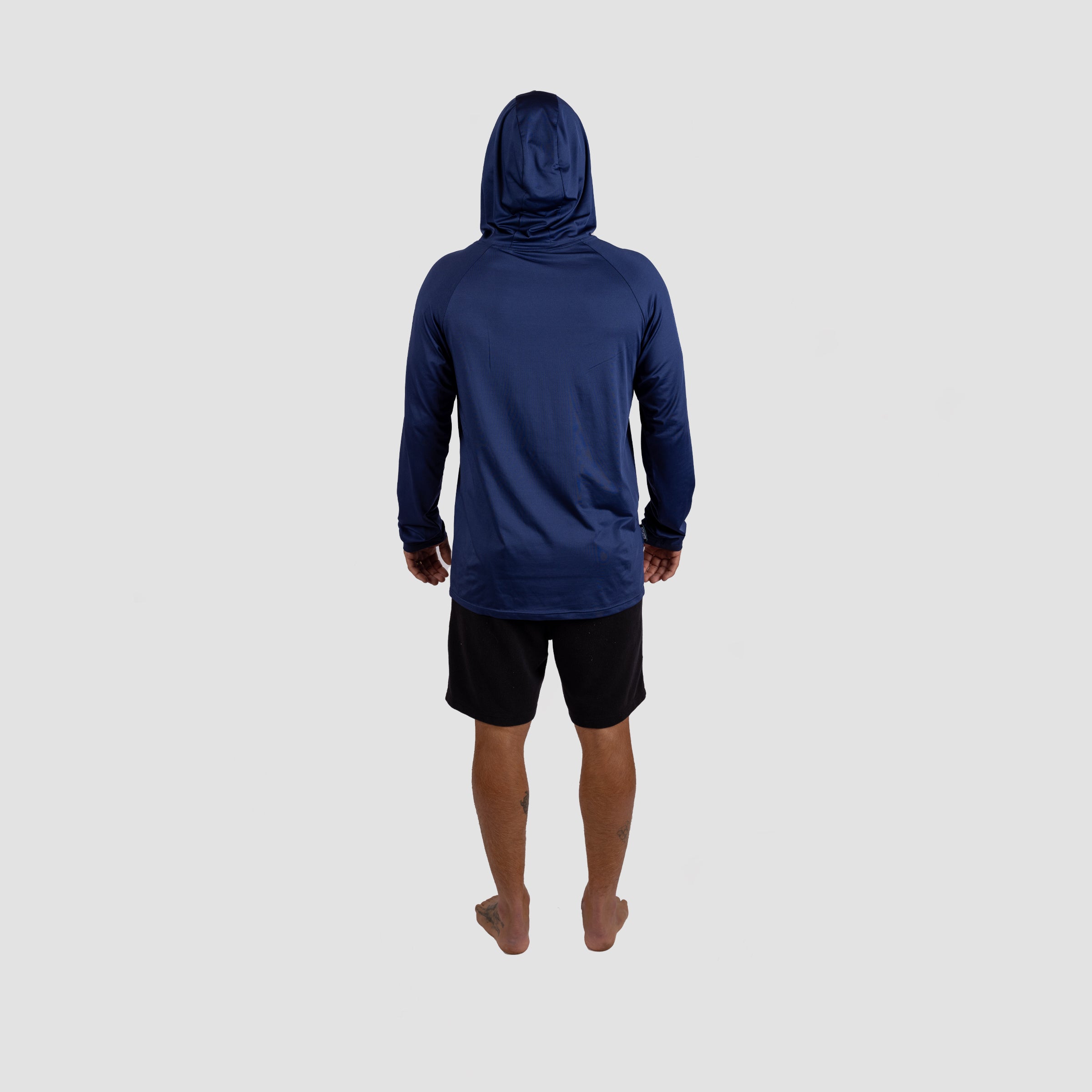 Solar Pro Hooded Long Sleeve Sun Shirt Navy