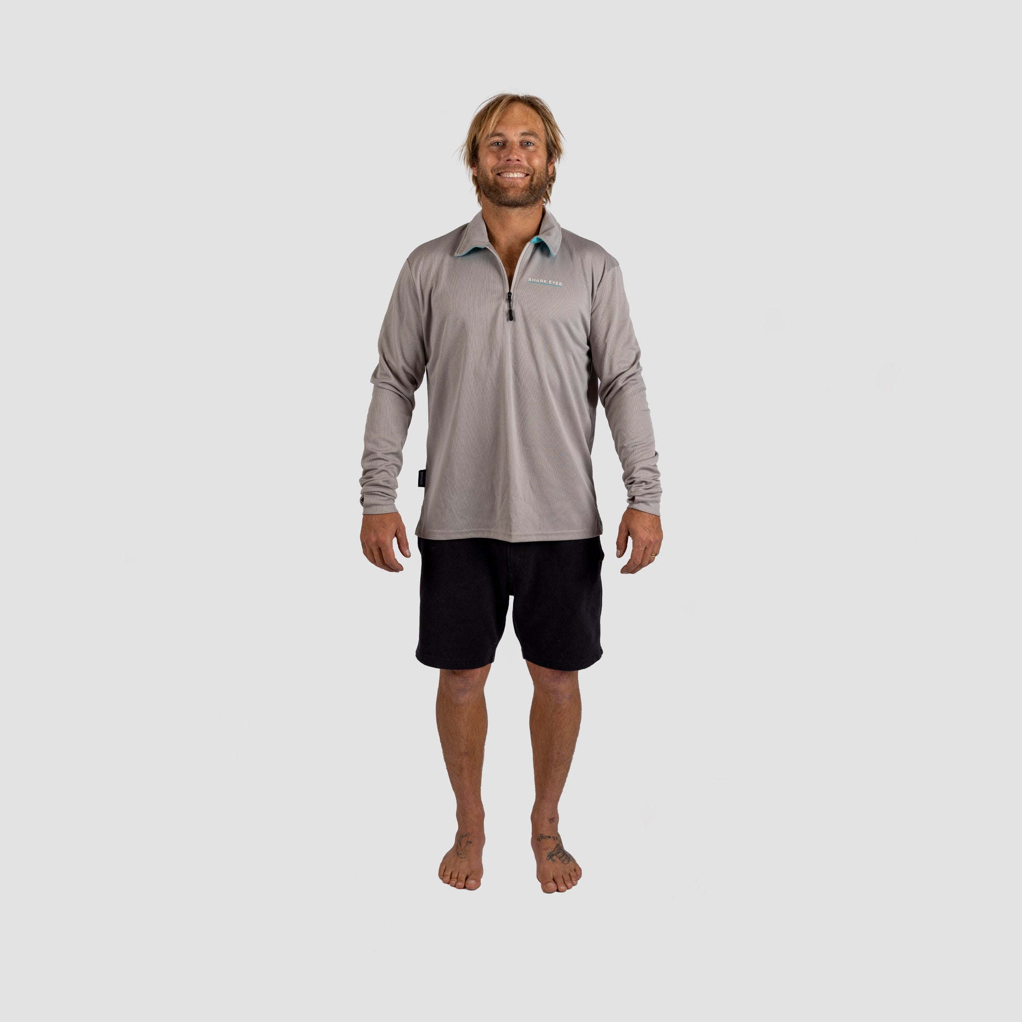 Solar Collared Long Sleeve Fishing Shirt Grey