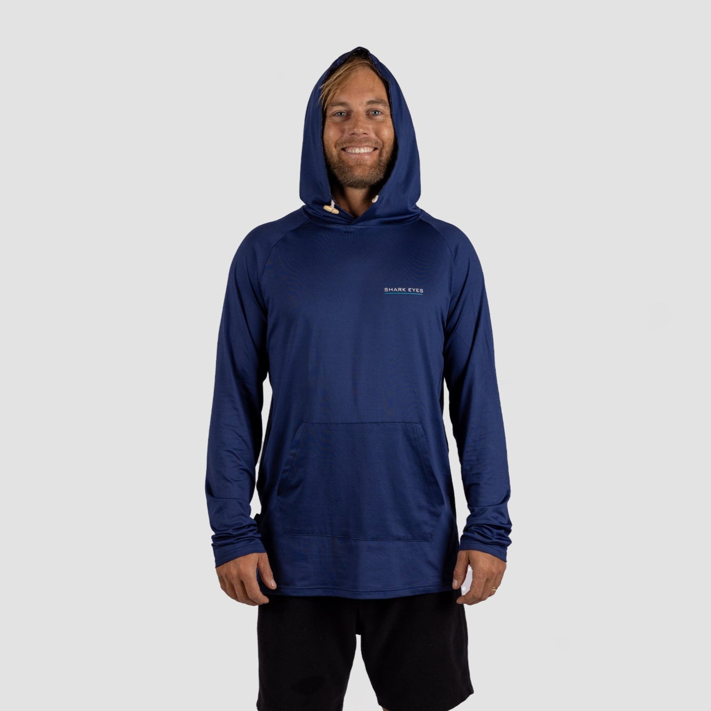 Solar Pro Hooded Long Sleeve Sun Shirt Navy