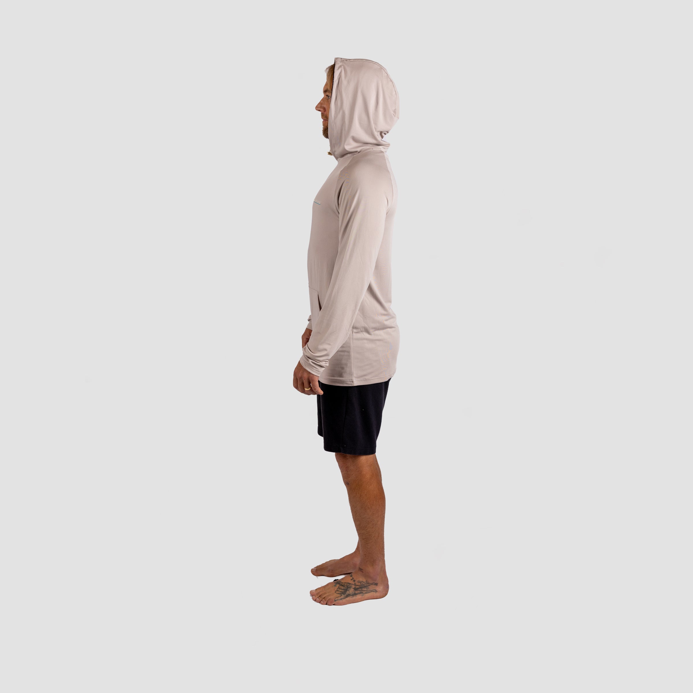 Solar Pro Hooded Long Sleeve Sun Shirt Grey