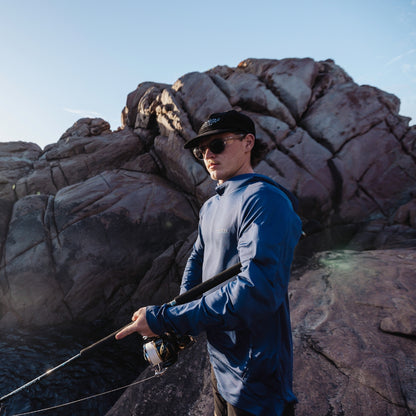 Solar Pro Hooded Long Sleeve Sun Shirt Navy