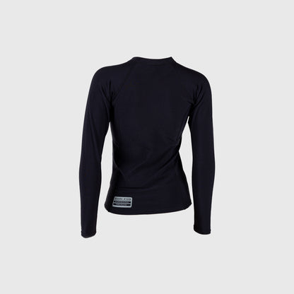 Thermal Rash Vest Womens Front Zip Long Sleeve Black 1.5mm