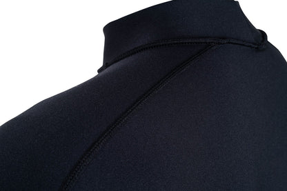 Action shot — mens in Shark Eyes thermal rash vest in cold water