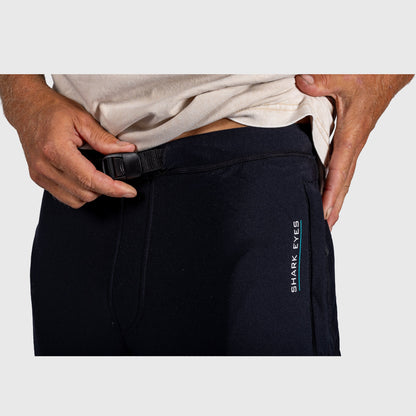 Close-up of waistband on Shark Eyes mens thermal pants — secure fit