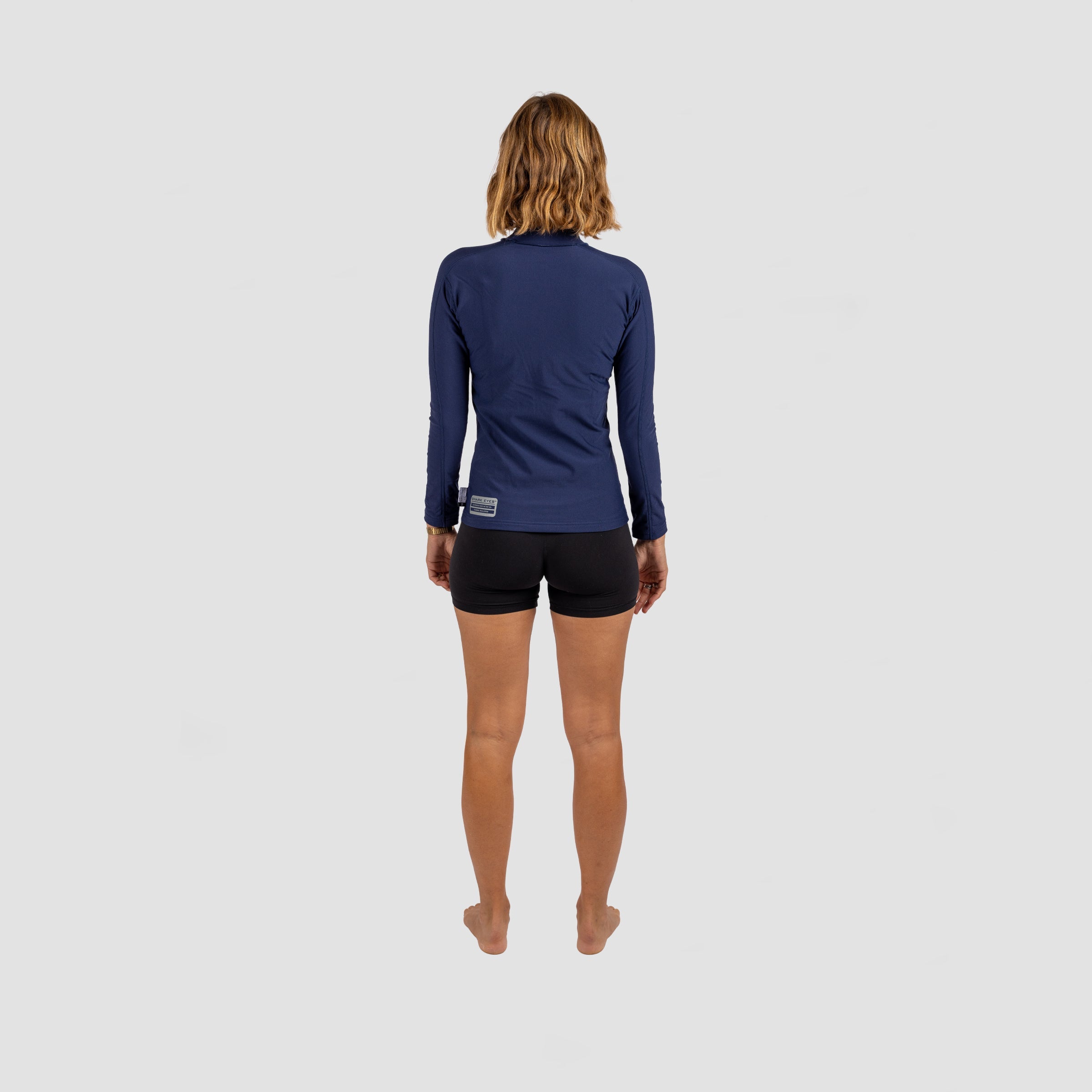 Womens catching waves in Shark Eyes thermal rash vest — warm rashie