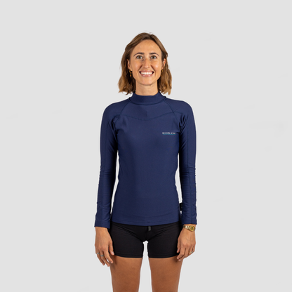 Thermal Rash Vest Womens Long Sleeve Navy 1.5mm