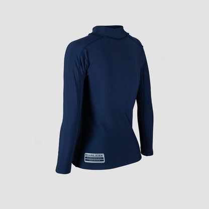 Shark Eyes womens thermal rash vest, navy — product view, cold water rashie