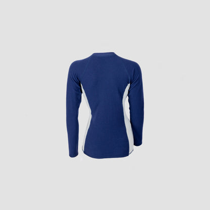 Close-up of internal polyfleece lining on Shark Eyes womens thermal rash vest — warmth