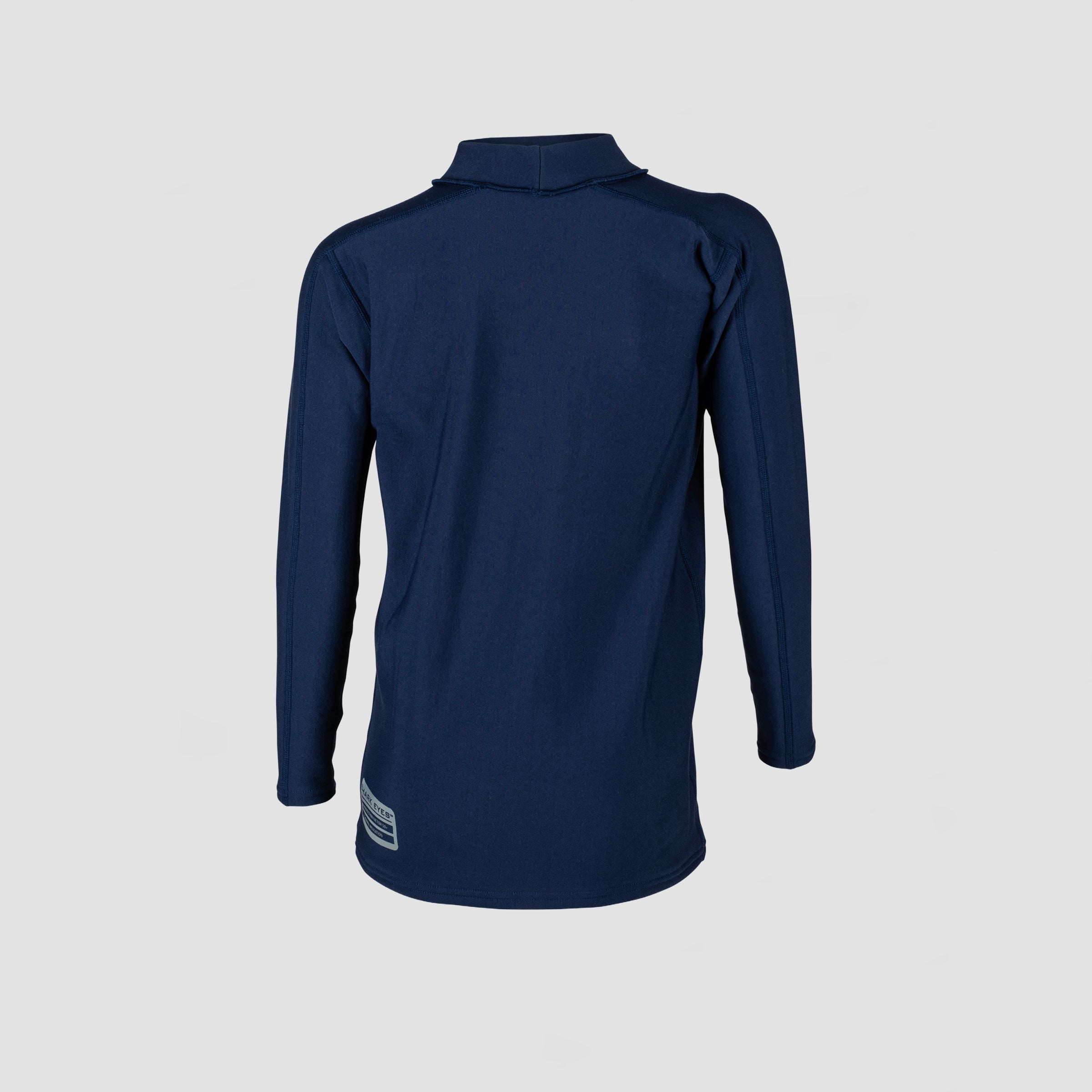 Shark Eyes youth thermal rash vest, navy — back view, warm thermal rashie