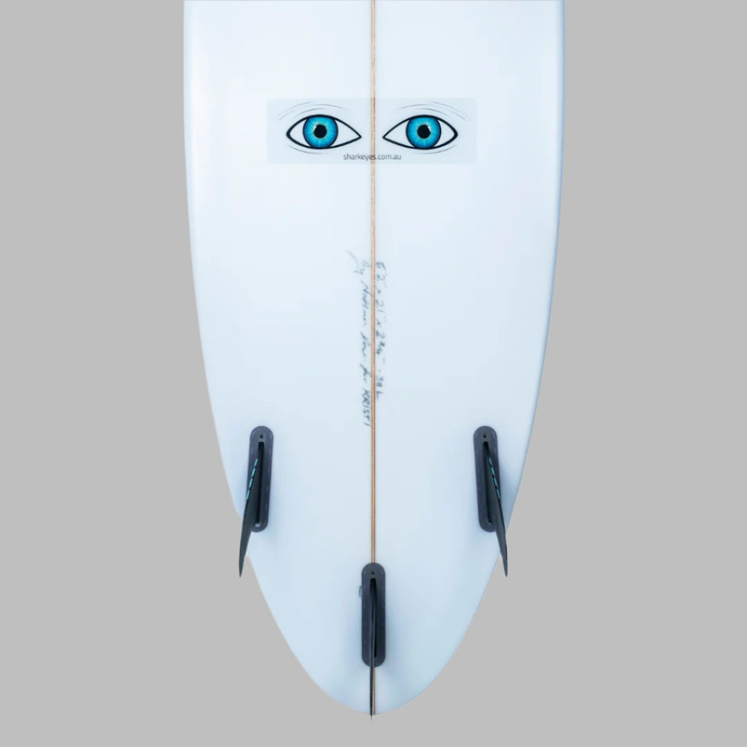 Shark Eyes Medium Decal x Surfboard