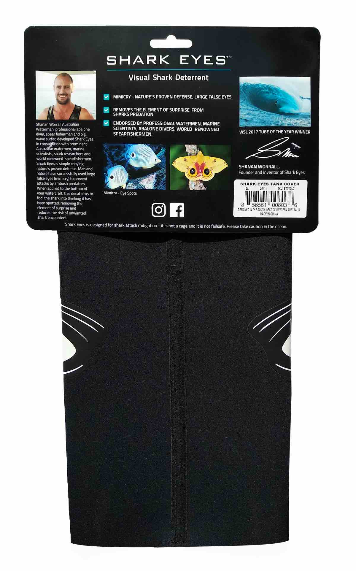 Shark Eyes Dive Tank Cover | Surf and Dive Shark Deterrent | Australia